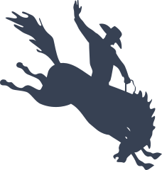 Cowboy Riding A Horse Bucking Sticker