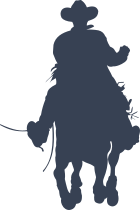 Cowboy Riding A Horse Forward Sticker