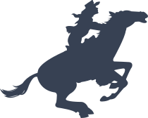 Cowboy Riding A Horse Galloping Sticker