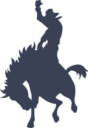 Cowboy Riding A Horse Running Sticker