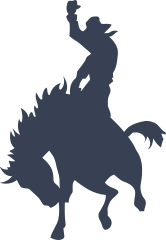 Cowboy Riding A Horse Running Sticker