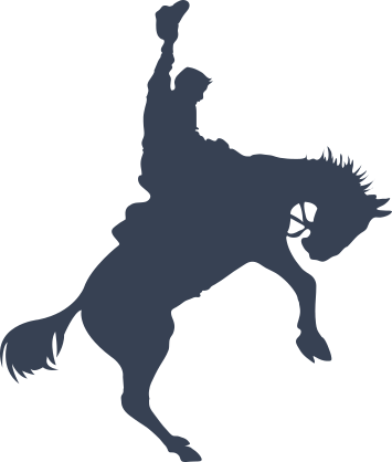 Cowboy Riding A Horse Tipping Hat Sticker