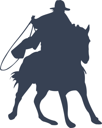 Cowboy Riding A Horse With A Rope Sticker