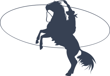 Cowboy Riding A Horse With Lasso Around Them Sticker