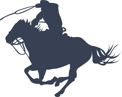 Cowboy Riding A Horse With Lasso Sticker