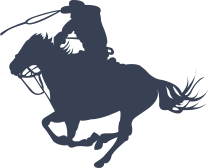 Cowboy Riding A Horse With Lasso Sticker