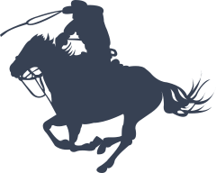 Cowboy Riding A Horse With Lasso Sticker