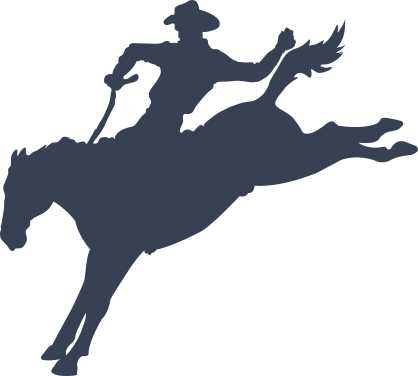 Cowboy Riding A Jumping Horse Sticker