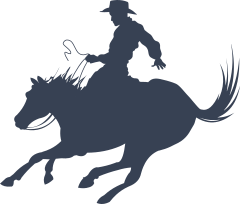 Cowboy Riding A Rodeo Horse Sticker