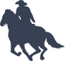 Cowboy Riding A Running Horse Sticker