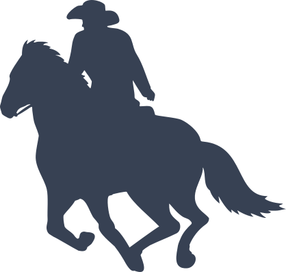 Cowboy Riding A Running Horse Sticker