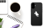 Cowboy Riding On A Horse Sticker on a Phone (New) example