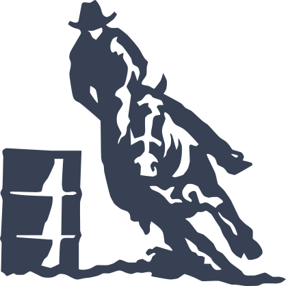 Cowboy Rodeo Barrel Racer Sticker