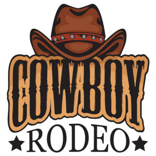 Cowboy Rodeo Illustration Sticker