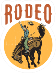 Cowboy Rodeo Sticker