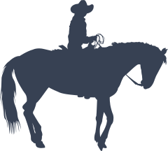 Cowboy Siitting A Horse Sticker