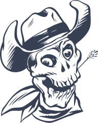 Cowboy Skull Sticker