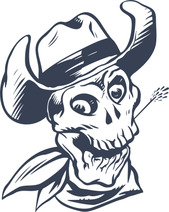 Cowboy Skull Sticker