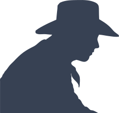 Cowboy Thinking Sticker