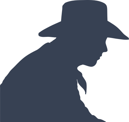 Cowboy Thinking Sticker