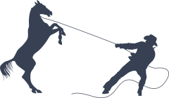 Cowboy With A Horse Sticker