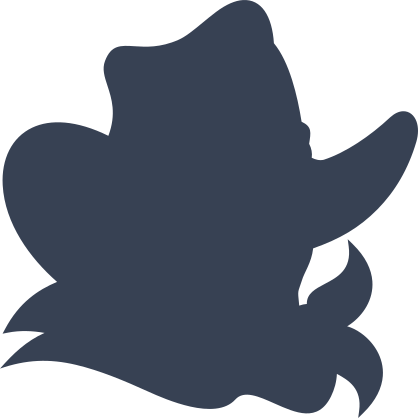 Cowboy With Bandana Shape Sticker