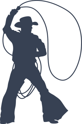 Cowboy With Lasso Sticker