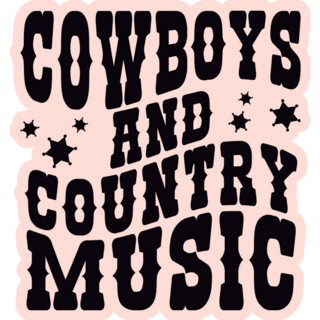 Cowboys And Country Music Sticker