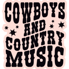 Cowboys And Country Music Sticker