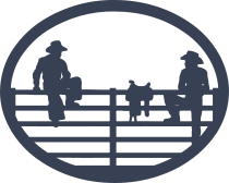 Cowboys On A Fence With A Saddle Sticker