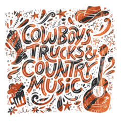 Cowboys Trucks & Country Music Sticker 