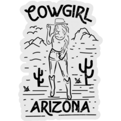 Cowgirl Arizona Desert Sticker