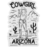 Cowgirl Arizona Desert Sticker