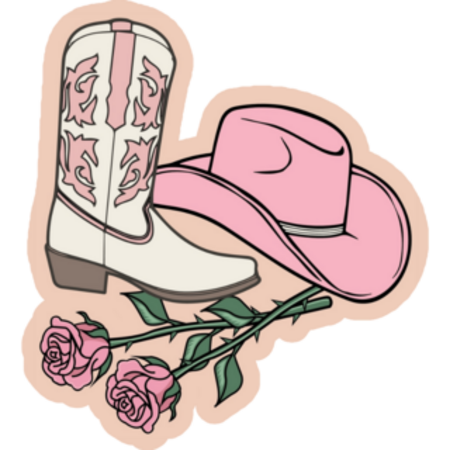 Cowboy Hat Vinyl Decal Sticker - Car, Laptop, Window Decal, Easy Apply