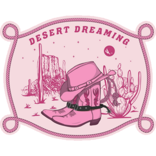 Cowgirl Boots Pink Desert Dreaming Sticker