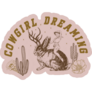 Cowgirl Dreaming Purple Sticker