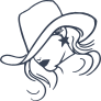 Cowgirl Head Tilting Her Cowboy Hat Sticker