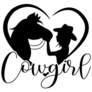 Cowgirl Lettering Horse Sticker