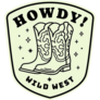 Cowgirl Line Art Howdy Wild West Sticker