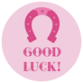 Cowgirl Pink Horseshoe Good Luck Sticker