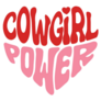 Cowgirl Power Heart Lettering Sticker