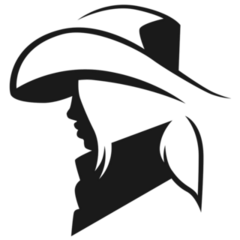 Cowgirl Side Portrait Sticker