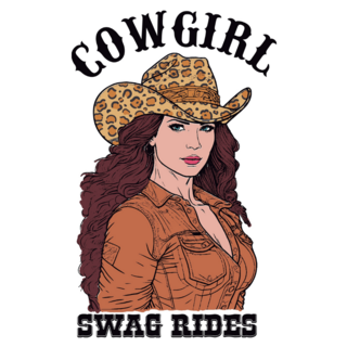 Cowgirl Swag Rides Sticker