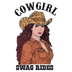 Cowgirl Swag Rides Sticker