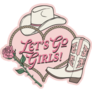 Cowgirl Theme Lets Go Girls Sticker