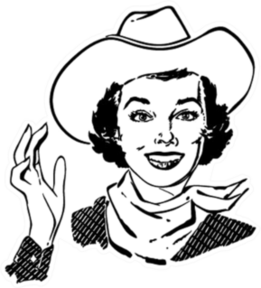 Cowgirl Waving Sticker