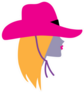 Cowgirl Wearing Cowboy Hat Sticker