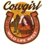 Cowgirl Wild Life West Horseshoe Sticker