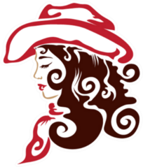 Cowgirl With Curls And Hat Sticker