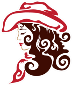 Cowgirl With Curls And Hat Sticker
